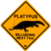 road sign - platypus